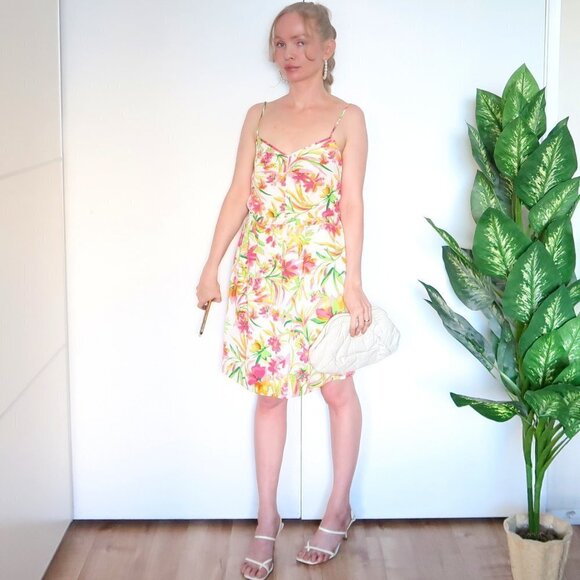 J. Crew Floral Spaghetti Strap Summer Mini Dress Size 6 - Picture 15 of 15